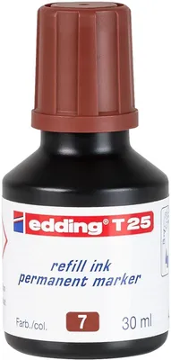 Produktbild von Nachfülltinte edding T 25 für edding Permanentmarker 30ml braun Packung mit 10 Stück