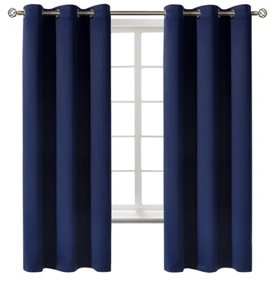 Verdunkelungsvorhang-Set, 2 Paneele, 106x160 cm, marineblau