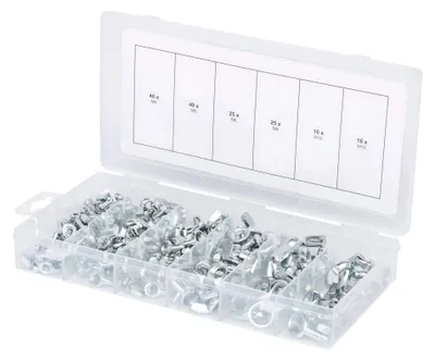 Produktbild von KS Tools Sortiment Flügelmuttern, 150-tlg, 970.0470