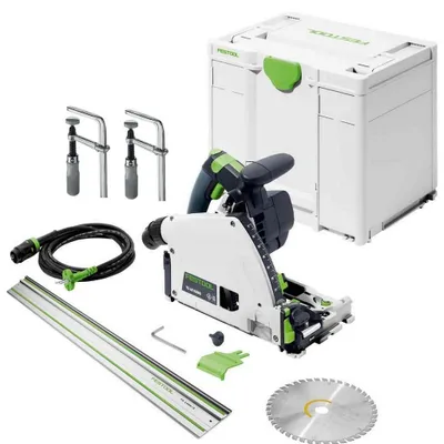 Produktbild von Festool Tauchsäge TS60 KEBQ-Plus Führungsschienen FS 1400/2 Schraubzwinge FSZ120