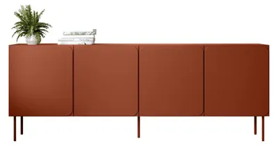 Produktbild von MIRJAN24 Kommode Rafael 200 4D mit vier Drehtüren (Farbe: Brick Red Sphera)