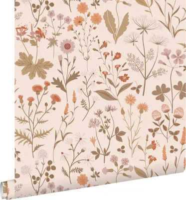 Obrázek produktu pro ESTAhome Tapeta polní květiny béžová - 139596 - 0,53 x 10,05 m