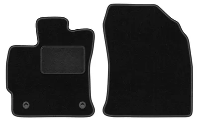 Image de Tapis de sol avant velours sur-mesure pour Toyota Prius III Plus (2011-, 7 personnes) noir, jeu 2 pièces, fixations - STANDRAD