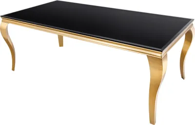 Produktbild von riess-ambiente Eleganter Design Esstisch MODERN BAROCK 200cm schwarz gold Edelstahl Opalglas Tischplatte Esszimmertisch Tisch