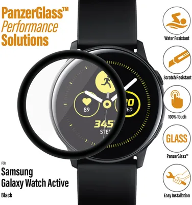 Obrázok produktu pre PanzerGlass 7204, Ochrana displeja, Smartwatch, Priehľadná, Samsung, Samsung - Galaxy Watch Active, Temperované sklo, Polyetyléntereftalát (PET)