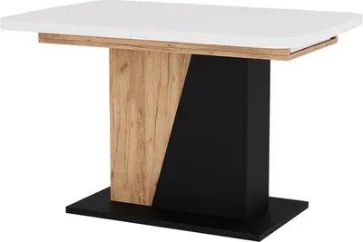 Produktbild von Esstisch Vicco Fenaro Weiß/Goldkraft Eiche 120 x 80 cm ausziehbar, Model 56583