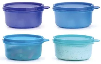 Produktbild von Mini-Kühlbox 200 ml in Lichtblau, Blau und Dunkelblau, Mini Panorama-Design