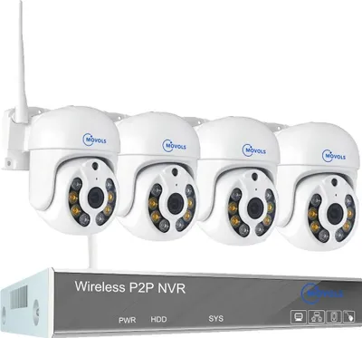 Immagine prodotto di Sistema TVCC wireless, risoluzione 3MP, impermeabile IP66, 10CH 5MP con 4 PTZ-c, None-c