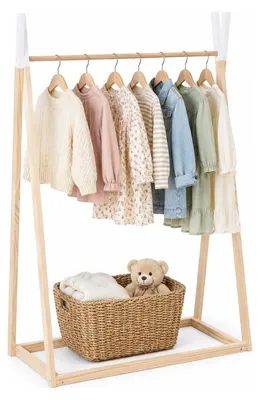 Produktbild von Atmosphera Kleiderstander in Tipi - Form - fur Kinder - Holz - 78 x 126 cm - beige