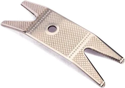 Produktbild von Multifunktioneller Gitarren-Schlüssel für Schalter und Knöpfe - Gitarrenzubehör - Edelstahl - Tuner - für Gitarre und Bass - mit Tasche - schwarz.