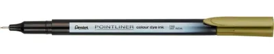 Produktbild von Pentel Fineliner Pointliner S40, Präzisions-Fineliner mit 0,4mm Spitze, goldbraun