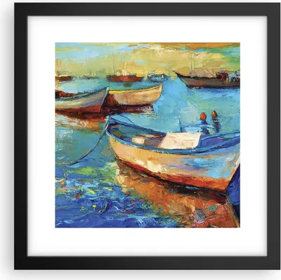 Produktbild von Gerahmtes Poster - Schwarzer Rahmen - £ódŸ Hafen Bunt - 30x30 cm - Wand Bild - Wanddeko - Wandbilder - Kunstposter - Wandposter - Bilderrahmen - Bilder - Kunstdruck - Wandbild - P2BAC30x30-4160