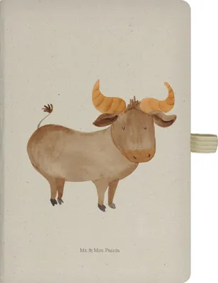 Produktbild von Mr. & Mrs. Panda Journal Sternzeichen Stier - Transparent - Geschenk, Geburtstag Mai, notizbuch, Tagebuch, Adressbuch, Kladde, Skizzenbuch, Ochse, April, Rind