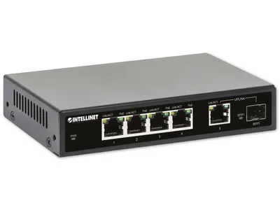 Immagine prodotto di INTELLINET 5-Port Gigabit PoE+ Switch 1SFP91W