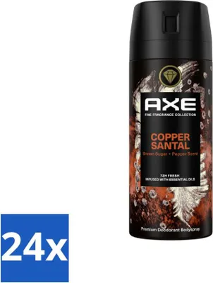 Produktbild von AXE - Deodorant Spray - Copper Santal - Premiumduft - Warme Holznoten - 150 ml - Vorteilspack - 24 Stücke
