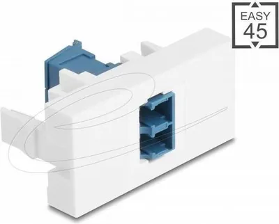 Obrázok produktu pre DELOCK Modul LC Duplex Buchse Laserschutzklappe blau/weiß