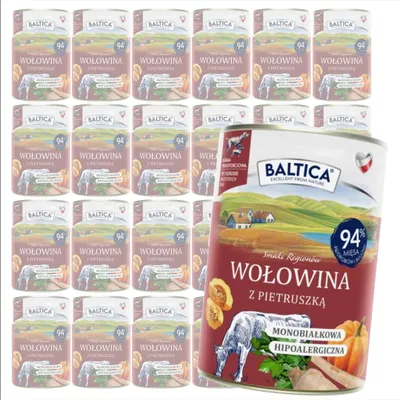 Zdjęcie produktu dla Baltica Wołowina z Pietruszką 24x400g Monoproteinowa Hipoalergiczna Bezzbożowa Mokra Karma Dla Psa