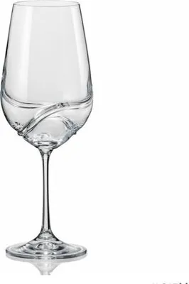 Produktbild von Weingläser Turbulence 350 ml – 2er Set Kristallglas Bohemia/Crystalex – elegante Weißweingläser