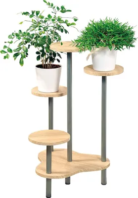 Produktbild von Beige Metallblumehalter 44x44x725cm