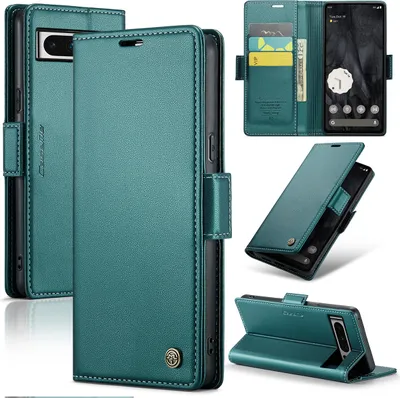 Image de Google Pixel 8 Pro Case, RFID Blocking Card, Advanced Flip Leather Case with Stand Function pour Google Pixel 8 Pro Green