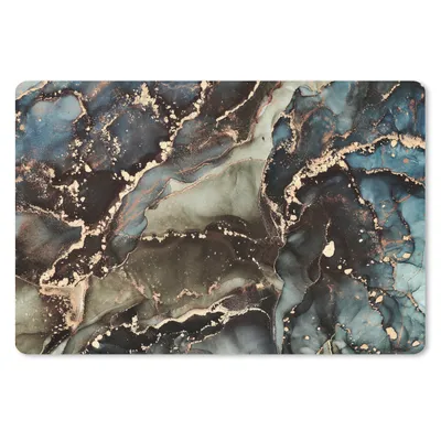 Produktbild von MuchoWow® Schreibtischunterlage Marmor - Gold - Grün 60x40 cm - XXL Mauspad - Großes Mauspad