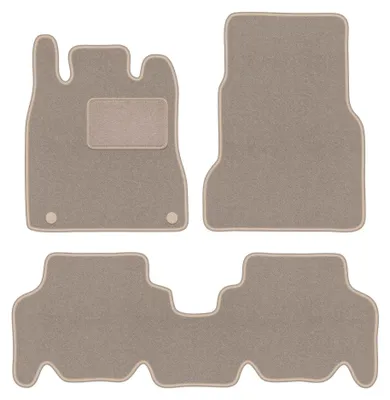 Produktbild von Velours-Fußmatten für Mercedes W168 z łapką 1997-2004 (Schrägheck) – 4-tlg, Beige, passgenau – Wielganizator LUX