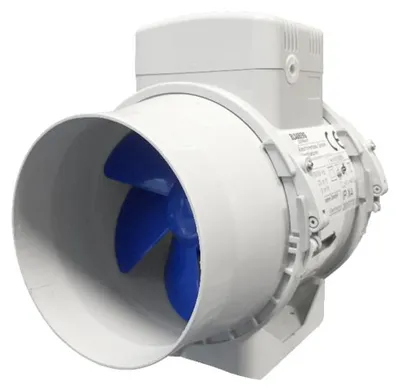 Imagen del producto de Blauberg - Ventilador para conductos de color blanco - 125 mm - Con temporizador de retardo