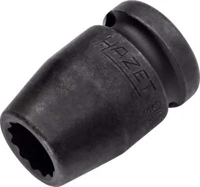 Produktbild von Hazet Schlag-Maschinenschrauber Steckschlüsseleinsatz 900SZ-12, 1/2 (12,5 mm) Vierkant hohl, Außen Doppelsechskant-Tractionsprofil, SW 12 mm