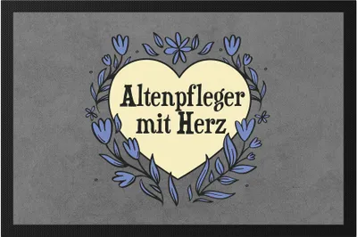 Produktbild von Altenpfleger mit Herz Fußmatte  Geschenkidee Zum Danke Sagen Bester Altenpfleger