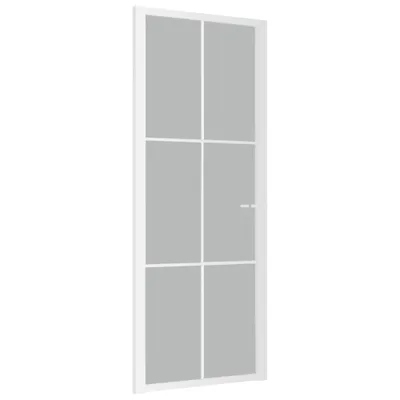 Obrázek produktu pro Interiérové dveře 83 x 201,5 cm bílé matné sklo a hliník