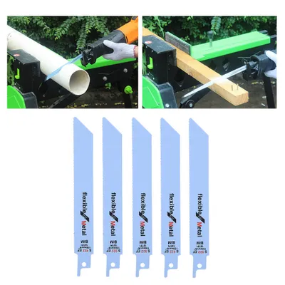 Obrázok produktu pre 5 ks Pílový list na kov s vratným pohybom Súprava rezacích nástrojov na obrábanie dreva 150 mm / 5,9 palca (S922EF )