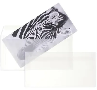 Produktbild von Briefumschläge DIN C6/5 110g/qm haftklebend VE=100 Stück transparent-weiß
