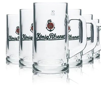 Produktbild von 6x König Pilsener Bier Glas 0,5l Krug Humpen Seidel Gläser Brauerei Gastro Beer