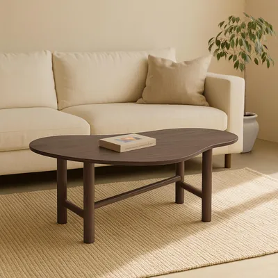 Image de Table basseReproduction mélaminé marron - Oviala Spencer