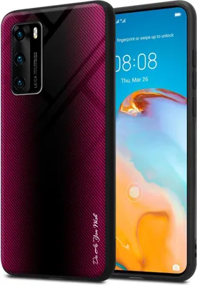 Produktbild von Cadorabo Hülle für Huawei P40 Schutz Hülle in Pink Handyhülle TPU Etui Cover Case Tempered Glas