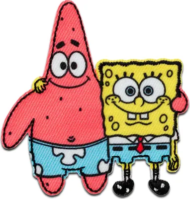 Obrázek produktu pro Mono-Quick Spongebob Friends - nažehlovací záplata, nažehlovací obrázek, nášivka, záplata, k nažehlení, velikost: 7 x 6,7 cm