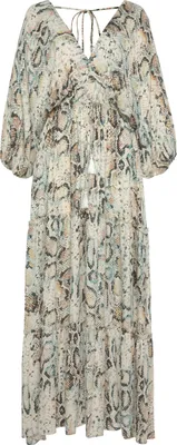 Produktbild von Buffalo Maxikleid mit Schlangenmuster, aus leichter We, Boho-Kleid bedruckt Größe 34
