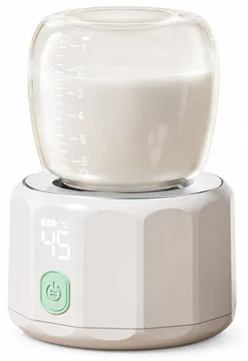 Produktbild von Tragbarer Flaschenwärmer kabellos, Milchflaschenwärmer mit digitaler Temperaturanzeige, 3 Heizstufen, für Babyflaschen unterwegs