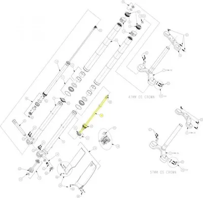 Image de Amortisseur pneumatique Manitou Federeinheit pour fourches Dorado, compatible avec les roues de 27,5 et 29 pouces - pour une performance précise...