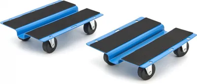 Immagine prodotto di Kit 2 carrelli trasporto carri armati pattini rulli, pattini a rotelle per trasporto di carichi pesanti, piattaforma antiscivolo rotazione 4 ruote da magazzino officina, 2 x 250 kg 250 x 200 mm Hbm