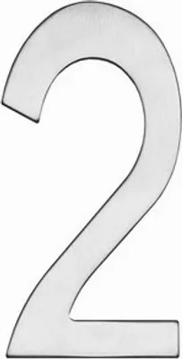 Produktbild von Hausnummer 2 150x3mm Edelstahl gebürstet