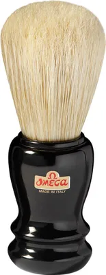 Produktbild von Omega Rasierpinsel reine Borste 20106 schwarzer Griff