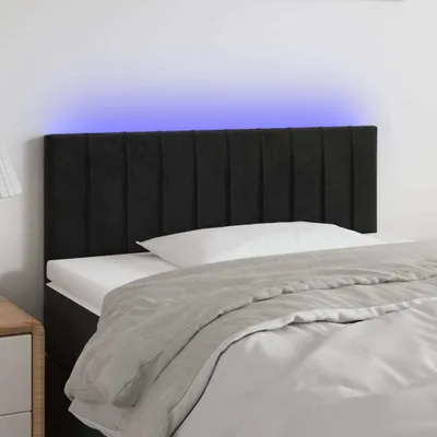 Produktbild von LED Kopfteil Schwarz 100x5x78/88 cm Samt , Kopfteile Design 2024