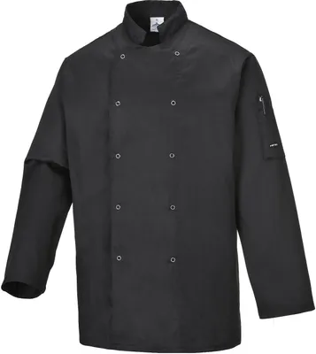 Produktbild von Portwest C833 Suffolk Kochjacke Black Gr. XXL