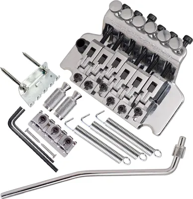 Obrázok produktu pre Jeffergarden 6 strunová gitara Tremolo Bridge System Raillace Náhradná matica Sedlo Hudobný nadšenec Sada so zámkom Príslušenstvo pre diely Nástroj (SILVER)