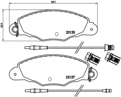 Produktbild von Brembo Bremsbelagsatz, Scheibenbremse Vorderachse P 61 061