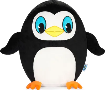 Produktbild von SQUISHBRUBIES Percy der Pinguin - 35 cm Kuscheltier - Superweiches Plüsch Stofftier zum Kuscheln, Verschenken und Sammeln - Schwarz und Weiß