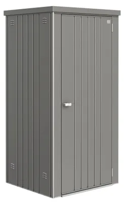 Produktbild von Biohort Equipment Locker, Metallschuppen, Einzelbild, Flachdach, Quarzmetallic grau, Stahl, Quarzmetallic grau