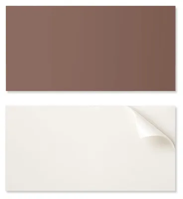 Image de Panneau décoratif adhésif pour la décoration murale, dimensions 100 x 50 cm, couleur marron