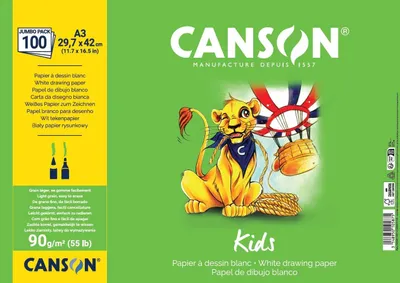 Produktbild von CANSON Zeichenpapier Kids DIN A3 90 g/qm 100 Blatt